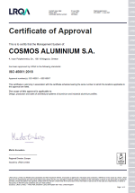 Certificate of Approval ISO 45001:2018